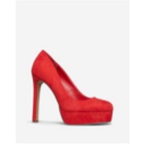 High risk red platform stilettos.